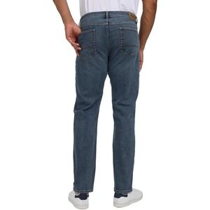 IZOD Men's Straight Fit Comfort Stretch 5-Pocket Style Jeans, Blue, 40x29